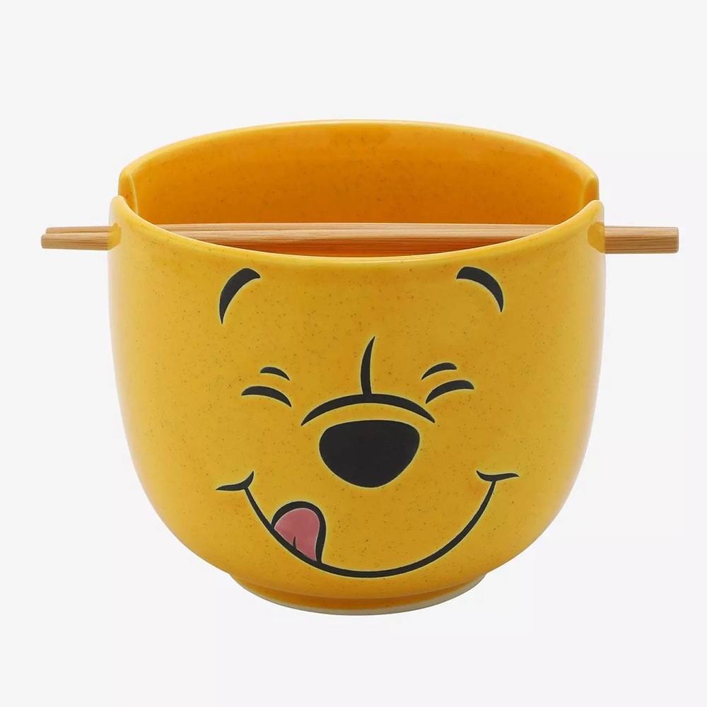 Disney Winnie the Pooh Smiling Ramen Bowl With Chopsticks